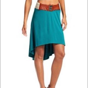 Charlotte Russe Hi-Low Teal Blue Skirt/SZ M
